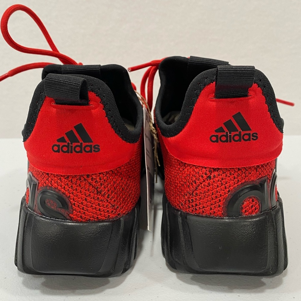NIB Adidas Red & Black Sneakers Kids Size 4 Kaptur 3.0 Running Shoes Women’s 5.5 - Picture 5 of 13